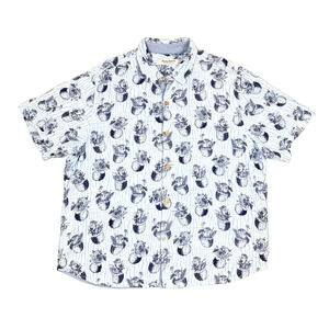 Tommy‎ Bahama The Veracruz Cay Hawaiian Shirt Men XL Parrot Flamingo Tropical